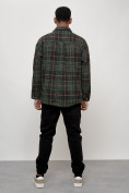 Оптом Ветровка рубашка мужская букле зеленого цвета 58362Z в Сочи, фото 4