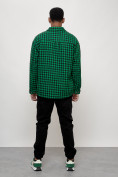 Оптом Ветровка рубашка мужская букле зеленого цвета 58379Z в Омске, фото 12
