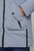 Оптом Зимняя женская куртка молодежная с капюшоном голубого цвета 58622Gl в Казани, фото 11