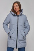 Оптом Зимняя женская куртка молодежная с капюшоном голубого цвета 58622Gl в Казани, фото 16