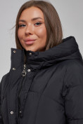 Оптом Зимняя женская куртка молодежная с капюшоном черного цвета 586821Ch в Казани, фото 12