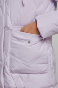 Оптом Зимняя женская куртка молодежная с капюшоном фиолетового цвета 586832F в Екатеринбурге, фото 9