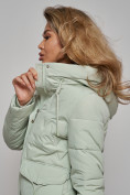 Оптом Зимняя женская куртка молодежная с капюшоном светло-зеленого цвета 586832ZS в Казани, фото 16