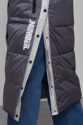 Оптом Пальто утепленное молодежное зимнее женское темно-фиолетового цвета 5873TF в Самаре, фото 15