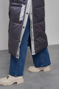 Оптом Пальто утепленное молодежное зимнее женское темно-фиолетового цвета 5873TF в Тольятти, фото 16