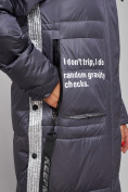 Оптом Пальто утепленное молодежное зимнее женское темно-фиолетового цвета 5873TF в Тольятти, фото 17