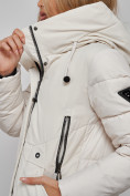 Оптом Зимняя женская куртка молодежная с капюшоном бежевого цвета 589006B в Екатеринбурге, фото 13