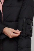 Оптом Зимняя женская куртка модная с капюшоном черного цвета 589827Ch в Казани, фото 10