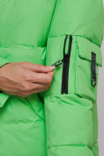 Оптом Зимняя женская куртка модная с капюшоном зеленого цвета 589827Z в Казани, фото 10