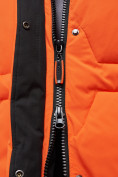 Оптом Пальто утепленное молодежное зимнее женское оранжевого цвета 589899O в Сочи, фото 17