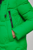 Оптом Пальто утепленное молодежное зимнее женское зеленого цвета 589899Z в Нижнем Новгороде, фото 11