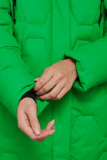 Оптом Пальто утепленное молодежное зимнее женское зеленого цвета 589899Z, фото 13