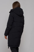 Оптом Пальто утепленное молодежное зимнее женское черного цвета 59018Ch, фото 20