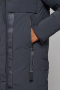 Оптом Пальто утепленное молодежное зимнее женское темно-серого цвета 59018TC, фото 11