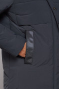 Оптом Пальто утепленное молодежное зимнее женское темно-серого цвета 59018TC, фото 12