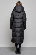 Оптом Пальто утепленное молодежное зимнее женское черного цвета 59120Ch, фото 4