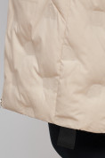 Оптом Пальто утепленное молодежное зимнее женское бежевого цвета 59121B, фото 12