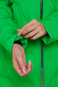 Оптом Пальто утепленное молодежное зимнее женское зеленого цвета 59121Z, фото 13