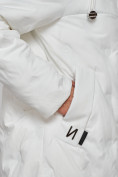 Оптом Пальто утепленное молодежное зимнее женское белого цвета 59122Bl, фото 11