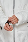 Оптом Пальто утепленное молодежное зимнее женское белого цвета 59122Bl, фото 12