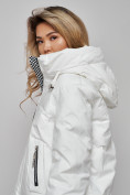 Оптом Пальто утепленное молодежное зимнее женское белого цвета 59122Bl, фото 25