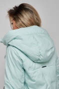Оптом Пальто утепленное молодежное зимнее женское бирюзового цвета 59122Br, фото 21