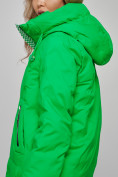 Оптом Пальто утепленное молодежное зимнее женское зеленого цвета 59122Z, фото 23