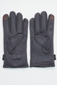 Оптом Классические перчатки зимние мужские серого цвета 601Sr, фото 3