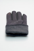 Оптом Классические перчатки зимние мужские серого цвета 601Sr, фото 7