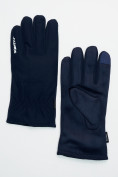 Оптом Классические перчатки зимние мужские темно-синего цвета 601TS в Казани
