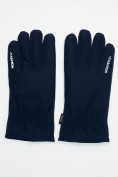 Оптом Классические перчатки зимние мужские темно-синего цвета 601TS, фото 2