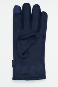 Оптом Классические перчатки зимние мужские темно-синего цвета 601TS, фото 5