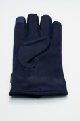 Оптом Классические перчатки зимние мужские темно-синего цвета 601TS в Казани, фото 6