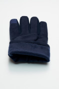 Оптом Классические перчатки зимние мужские темно-синего цвета 601TS, фото 7