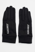 Оптом Спортивные перчатки демисезонные женские черного цвета 602Ch в Казани, фото 2