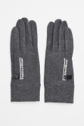 Оптом Спортивные перчатки демисезонные женские серого цвета 602Sr в Казани, фото 2