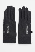 Оптом Спортивные перчатки демисезонные женские темно-серого цвета 602TC, фото 2