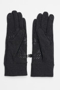 Оптом Спортивные перчатки демисезонные женские темно-серого цвета 602TC в Казани, фото 3
