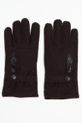 Оптом Классические перчатки зимние мужские коричневого цвета 603K