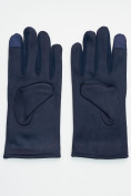 Оптом Классические перчатки зимние мужские темно-синего цвета 603TS, фото 3