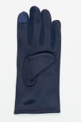 Оптом Классические перчатки зимние мужские темно-синего цвета 603TS, фото 5