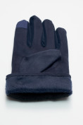Оптом Классические перчатки зимние мужские темно-синего цвета 603TS, фото 7