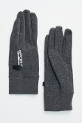 Оптом Спортивные перчатки демисезонные женские серого цвета 606Sr