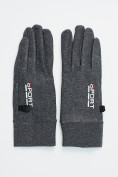 Оптом Спортивные перчатки демисезонные женские серого цвета 606Sr, фото 2