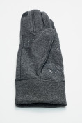 Оптом Спортивные перчатки демисезонные женские серого цвета 606Sr в Казани, фото 6