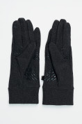 Оптом Спортивные перчатки демисезонные женские темно-серого цвета 606TC, фото 2