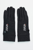 Оптом Спортивные перчатки демисезонные женские темно-серого цвета 606TC в Екатеринбурге, фото 7