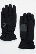 Оптом Горнолыжные перчатки мужские черного цвета 607Ch в Казани
