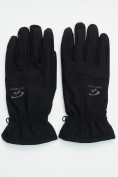 Оптом Горнолыжные перчатки мужские черного цвета 607Ch в Казани, фото 2