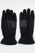 Оптом Горнолыжные перчатки мужские черного цвета 607Ch в Казани, фото 3